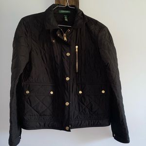 Ralph Lauren black coat size large